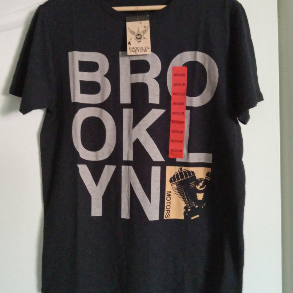 NEW Brooklyn Motors Motorcycle Bike Cycle Short Sleeve T Shirt Med Black - Picture 7 of 8